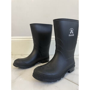 Kamik Jennifer Waterproof Rubber Rain Boots, Women's Size 6 Black With Logo